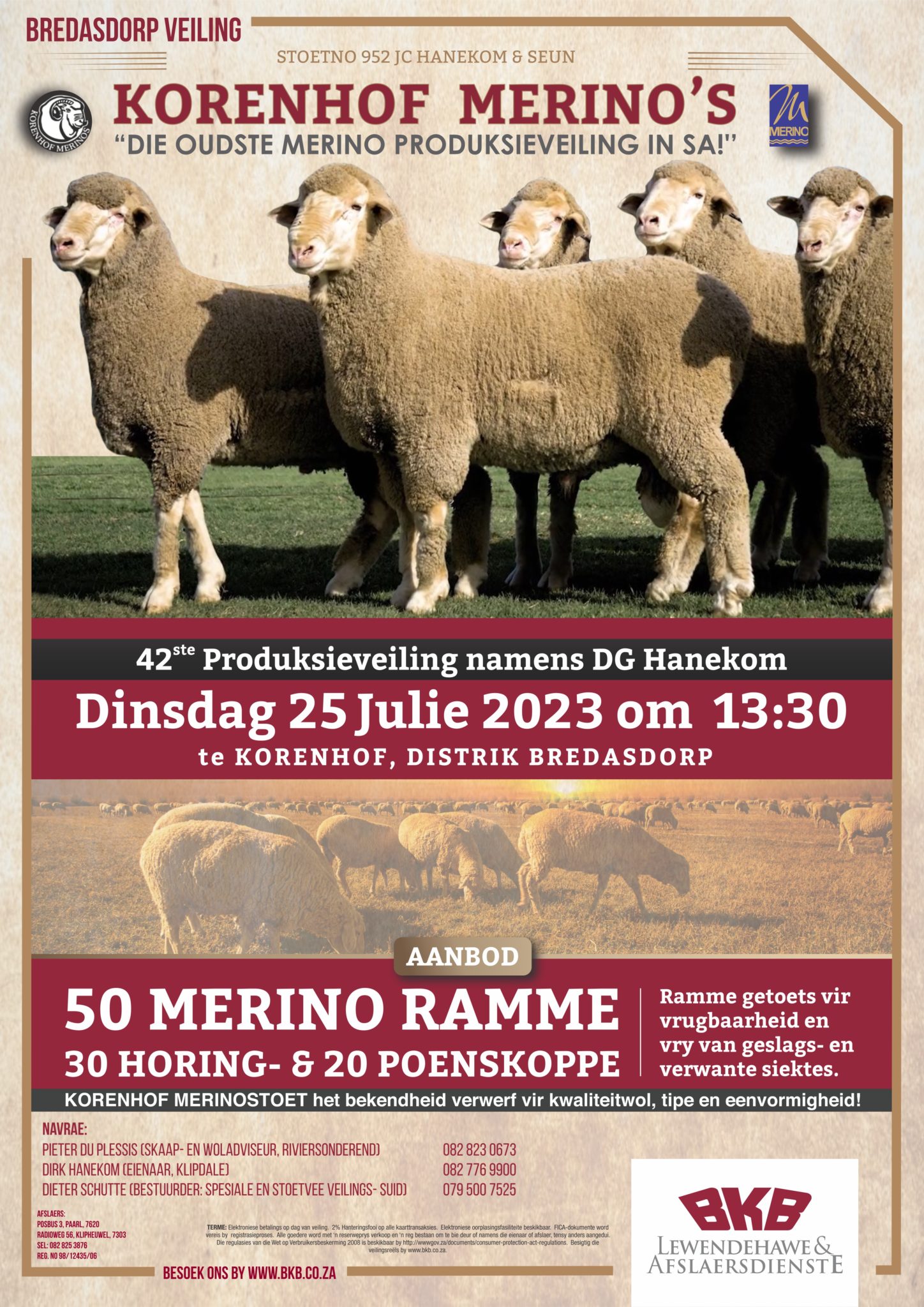 KORENHOF MERINO PRODUCTION AUCTION BKB Events